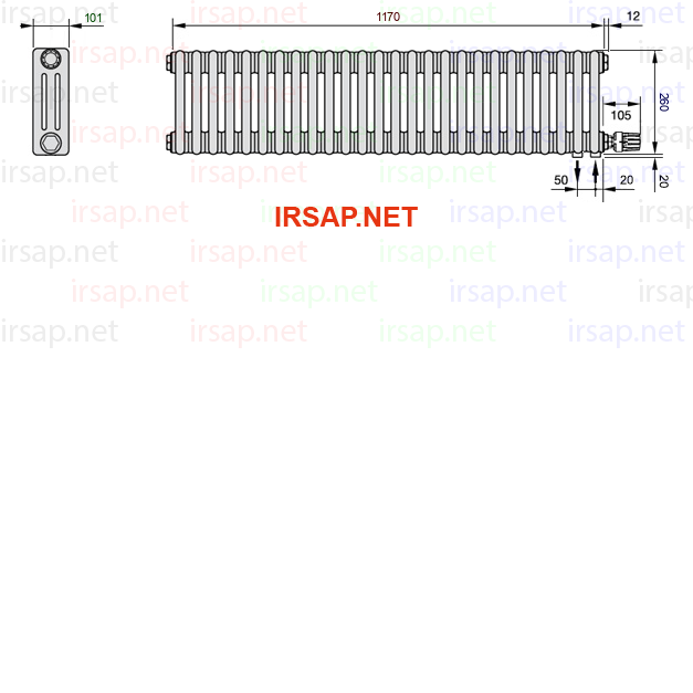Радиатор IRSAP Tesi 30260/26 T26 CL 01